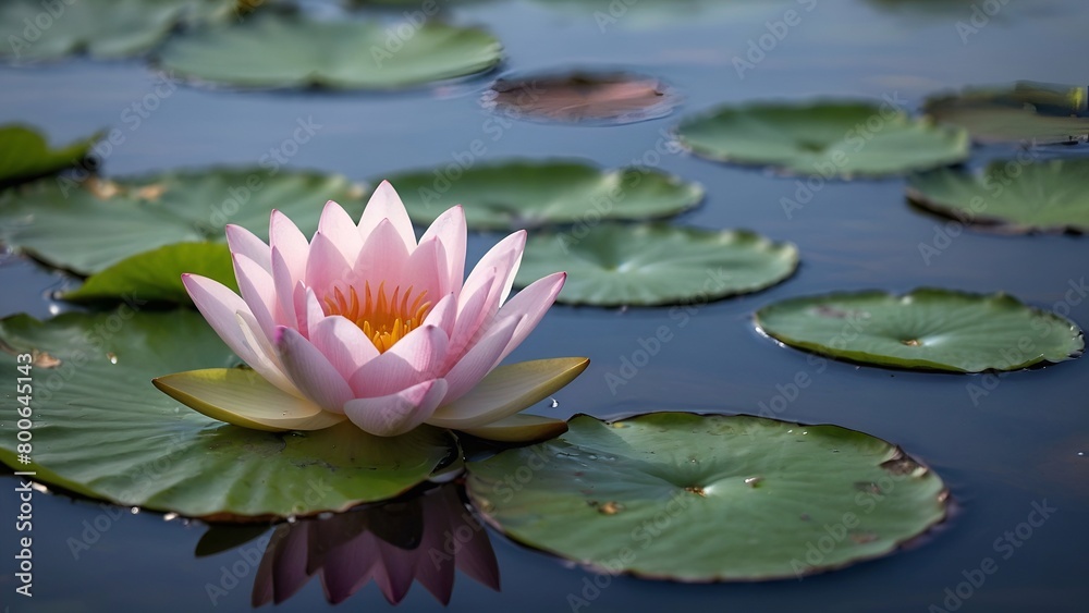 pink water lily in the pond pink water lily in the pond