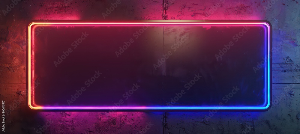 rectangular blank neon sign with neon frame and blank fill on dark background
rectangular blank neon sign with neon frame and blank fill on dark background