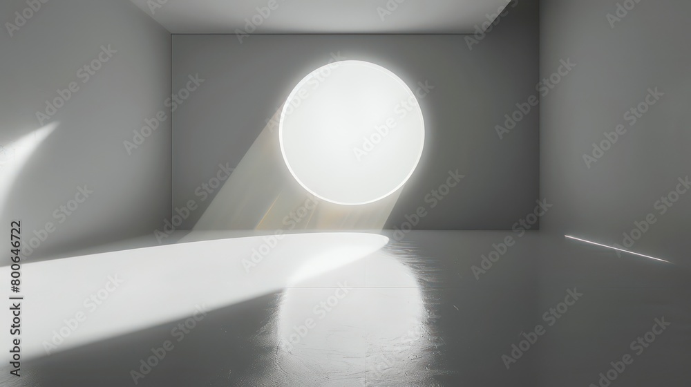 circular backlight or window on a white wall
circular backlight or window on a white wall