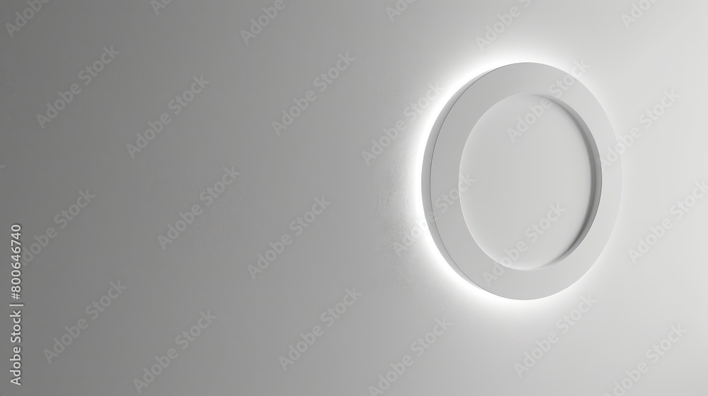 circular backlight or window on a white wall
circular backlight or window on a white wall