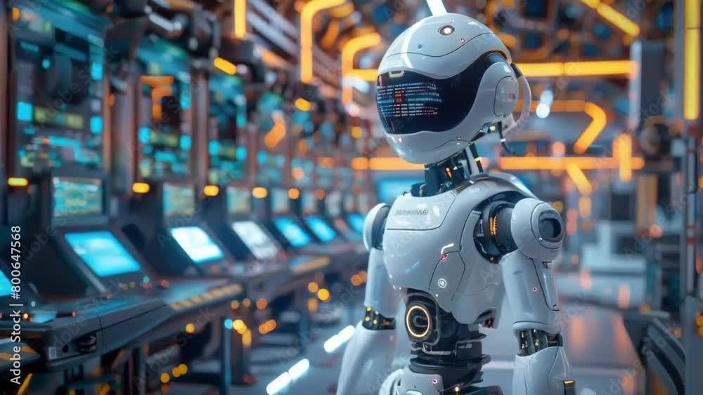 Sophisticated Robot Operating in Modern Control Room Sophisticated Robot Operating in Modern Control Room