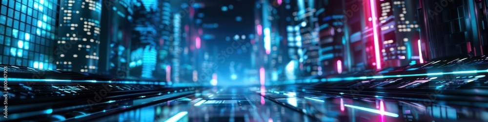 wide background of futuristic dark color picture with optic fibers, visual data and vivid and flashy colors wide background of futuristic dark color picture with optic fibers, visual data and vivid and flashy colors