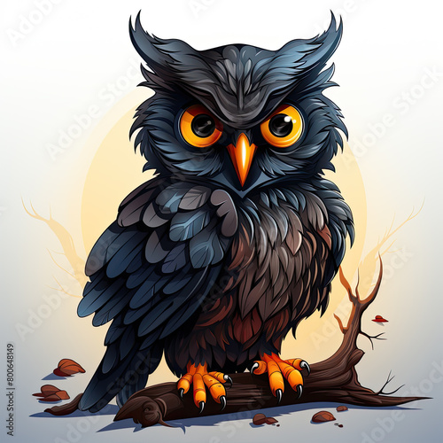 Watercolor Owl vector  clipart Illustration  Generative Ai