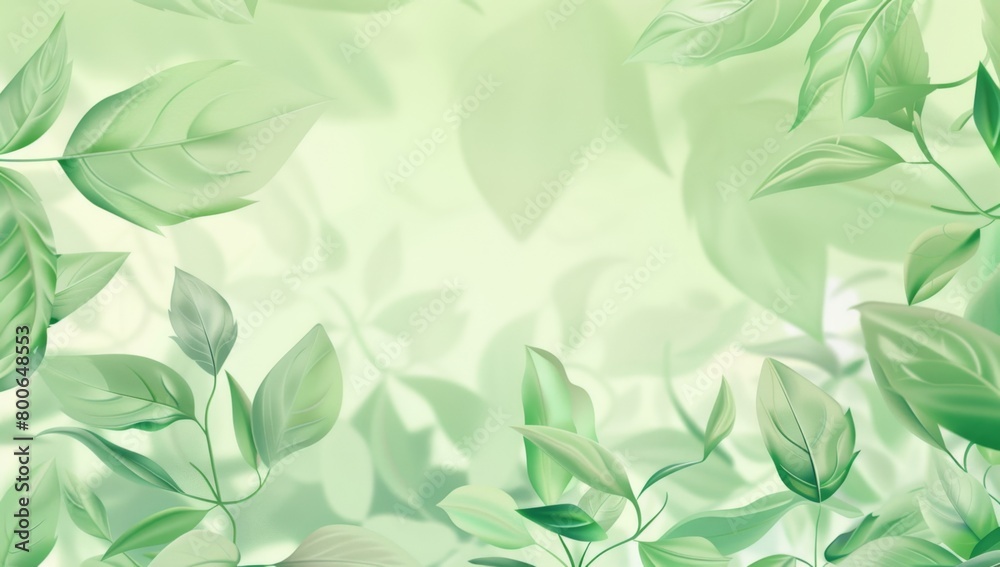 green pastel leaves background Generative AI green pastel leaves background Generative AI