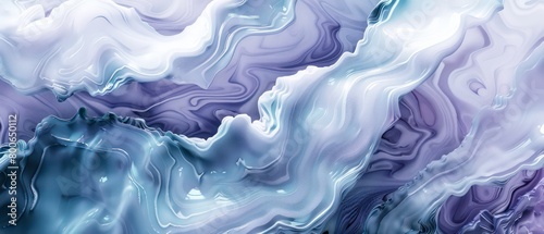 marble background with nice realistic liquid motion  organic and fluid colored in white and light blue and purple