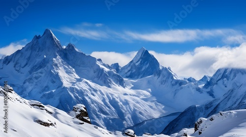 Panoramic view of the Mont Blanc massif  Chamonix  France