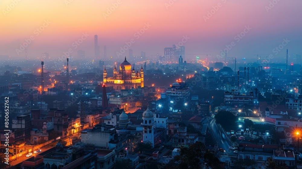 Hyderabad skyline, India, rapidly growing tech city