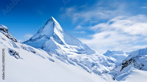 Panoramic view of Matterhorn mountain in Zermatt, Switzerland