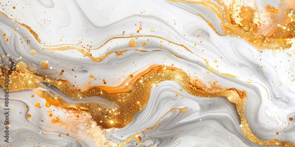 custom made wallpaper toronto digitalmarbling background in white and gold, very light, fluid and liquid effect