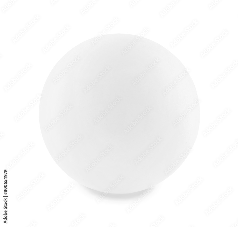 One ping pong ball isolated on white. Sport equipment One ping pong ball isolated on white. Sport equipment