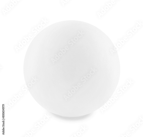 One ping pong ball isolated on white. Sport equipment