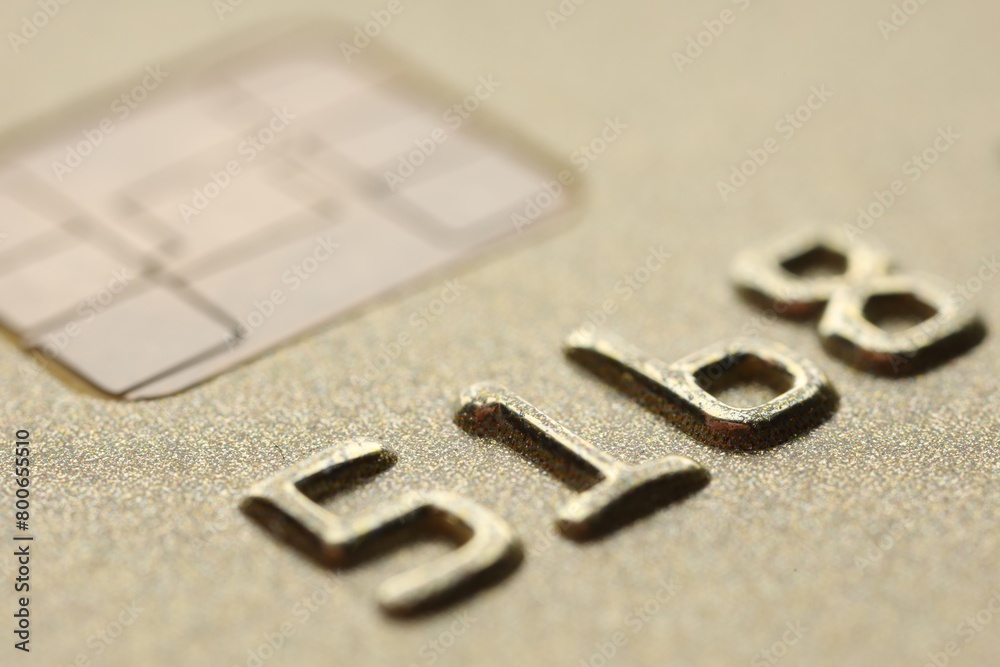 Plastic credit card as background, macro view Plastic credit card as background, macro view