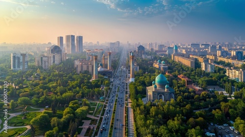 Tashkent skyline, modernizing city, Uzbekistan photo