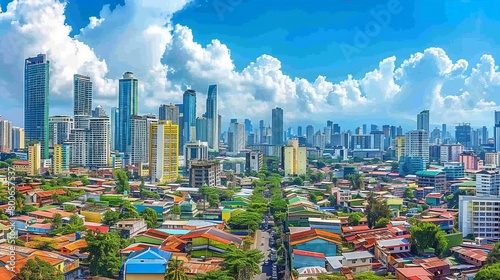 Manila skyline, Philippines' diverse urban landscape