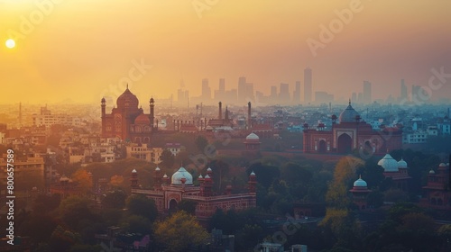 Delhi skyline, India's historic capital