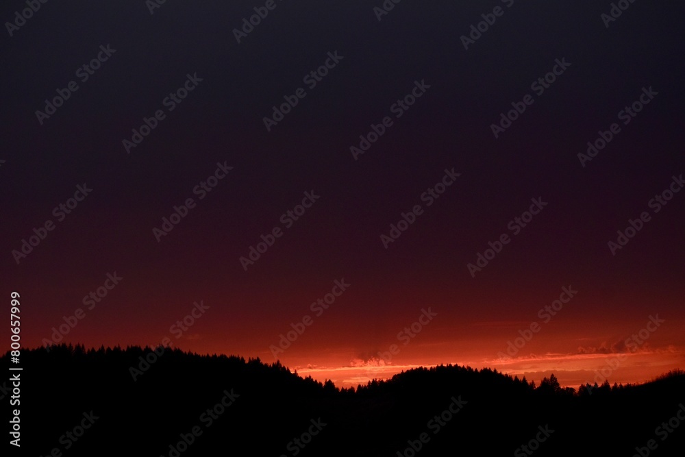 sunset over the mountains