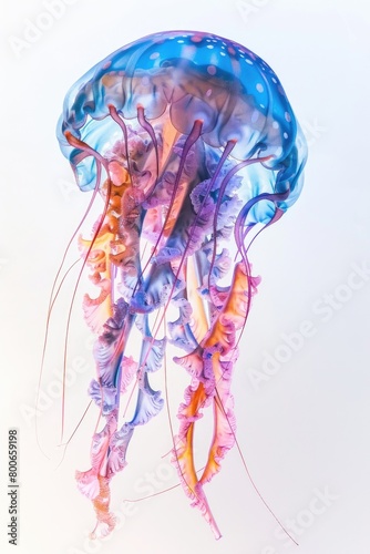 A jellyfish floating in the water, suitable for various design projects