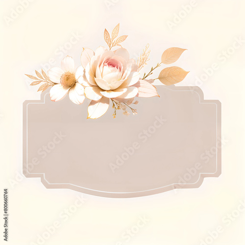 vintage card with roses