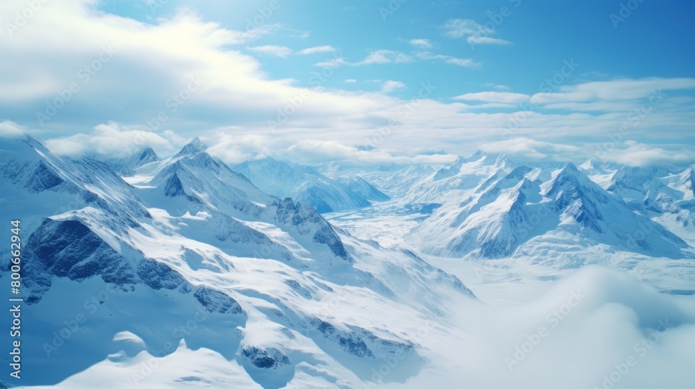 Obraz premium Majestic Snowy Mountain Landscape