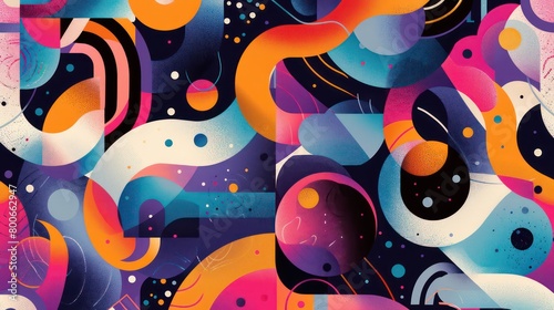 bold and colorful abstract patterns wallpaper with organic and fluid shapes