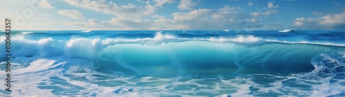 Stunning ocean waves crashing on the shore © Balaraw