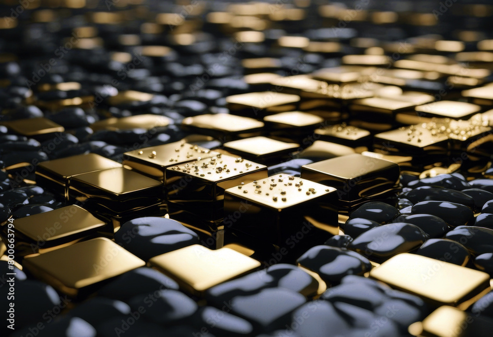'product background minimal water render stone cobblestones floor showcase wet platform abstract black rough coal reflection fashion Trendy 3d gold poduim three-dimensional'