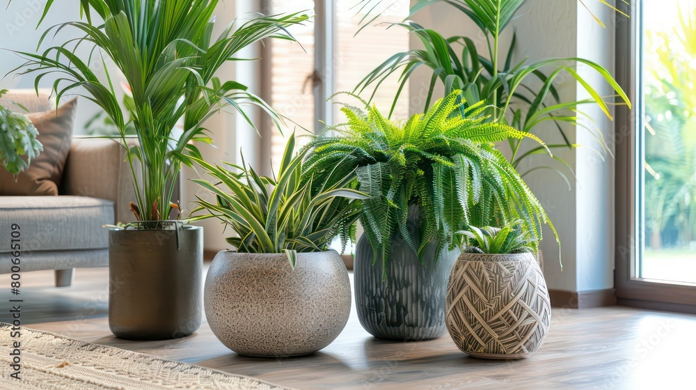 interior purifying plants in nice interiors