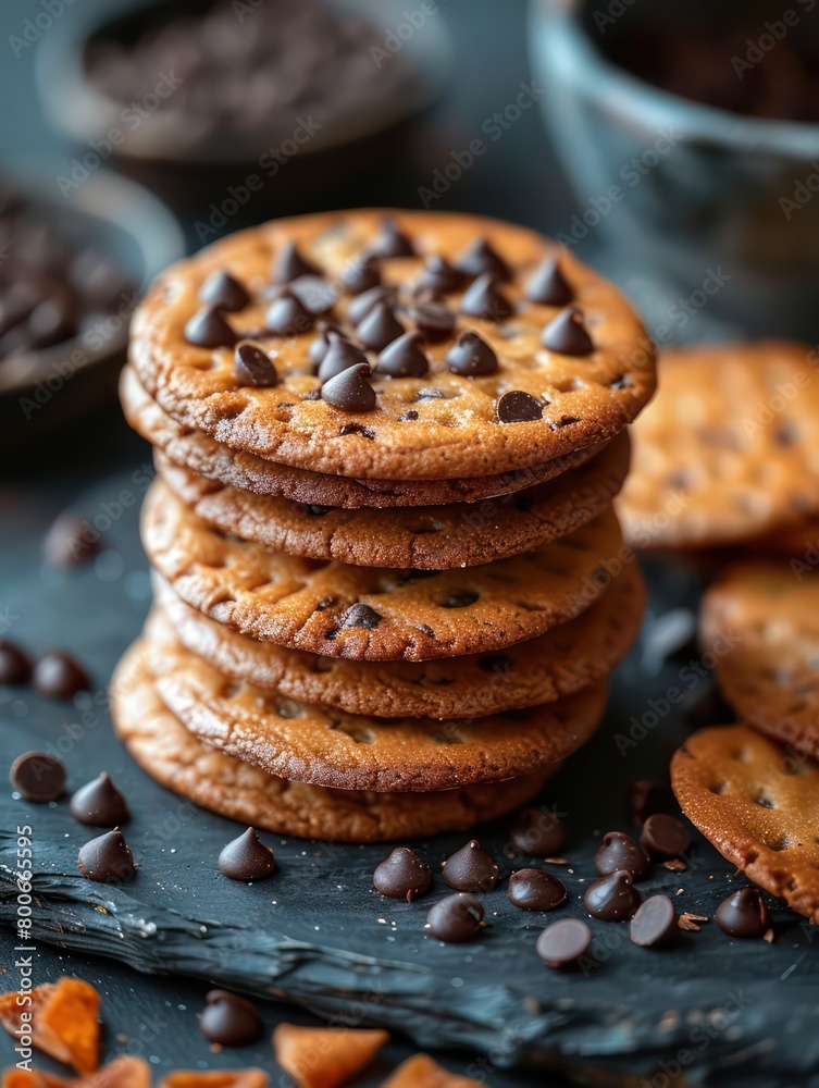 picture of chocolate cookies and delicious chips picture of chocolate cookies and delicious chips