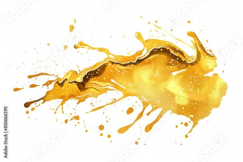 A dynamic splash of liquid on a clean white background. Ideal for advertising and product promotion