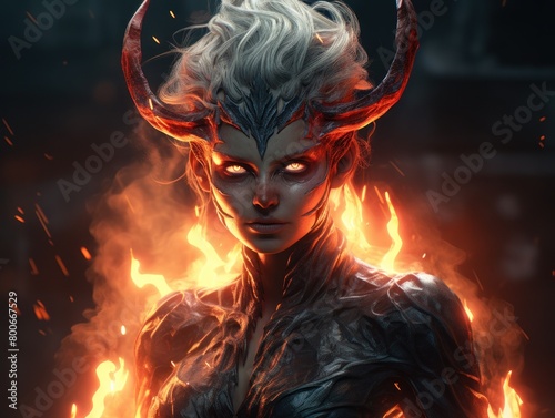 Fiery Demonic Warrior