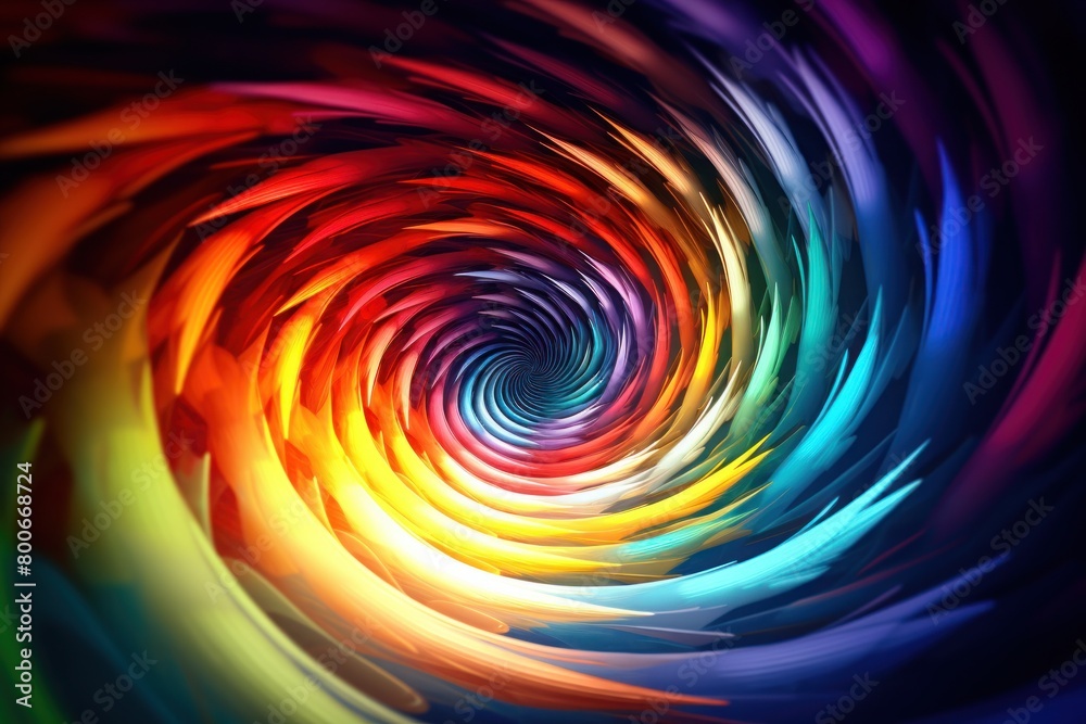 Vibrant Swirling Vortex of Color