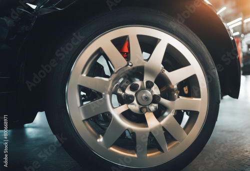 'car close brake change sc tire wheel repair garage auto maintenance service metal vehicle mechanic pad part automotive'