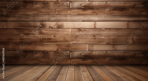 Rustic wooden room interior