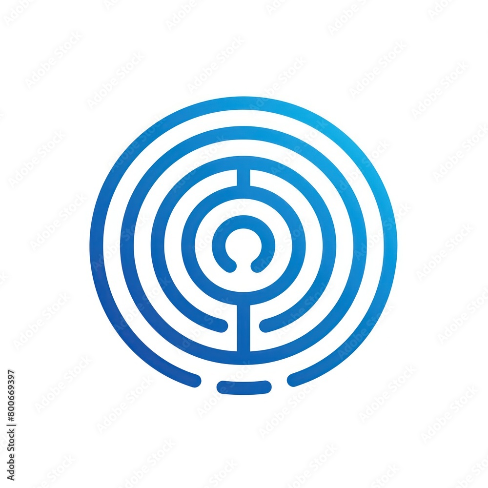 minimal symbol of a labyrinth in blue shade and flat design in white background
minimal symbol of a labyrinth in blue shade and flat design in white background