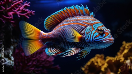 Vibrant Tropical Fish in Underwater Reef