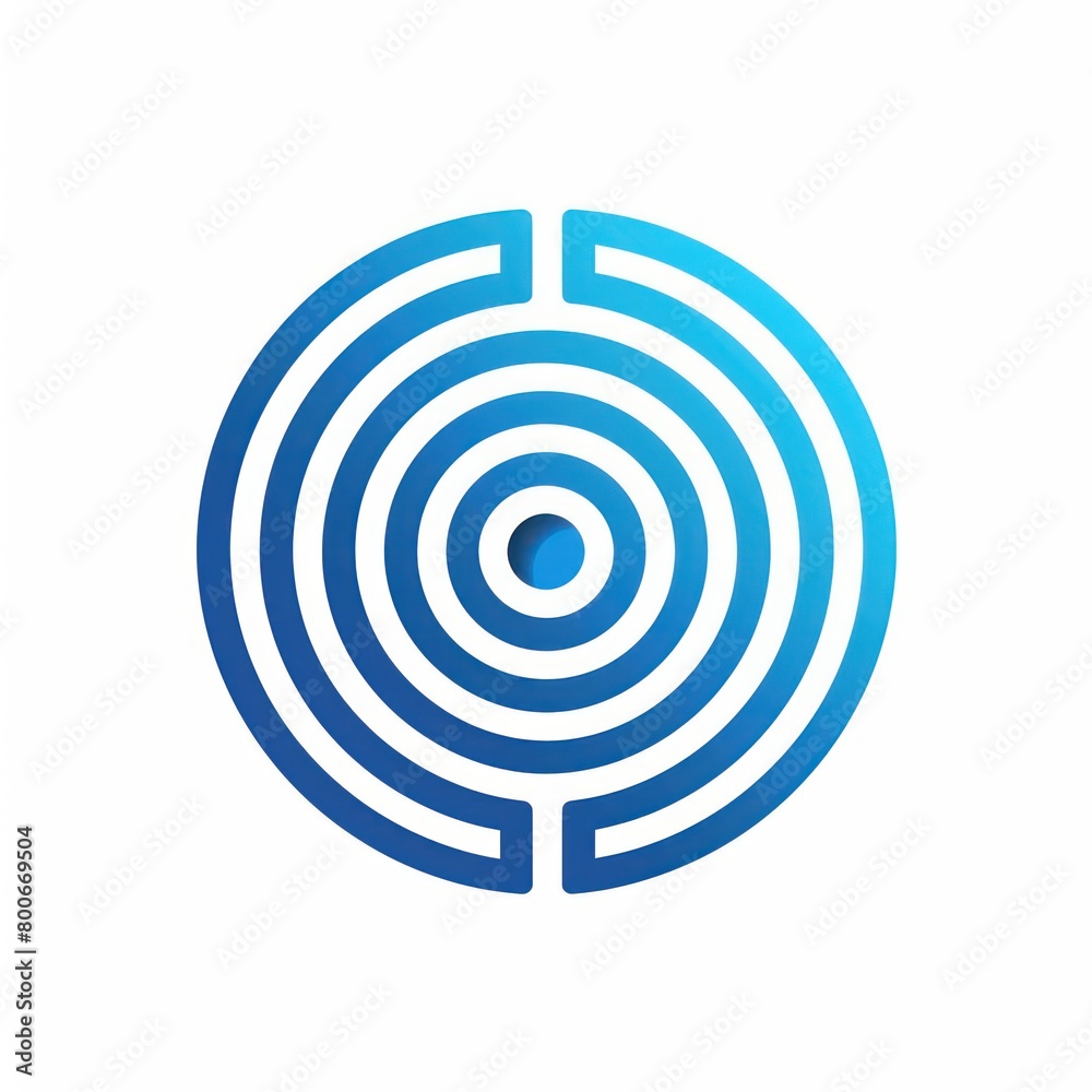 minimal symbol of a labyrinth in blue shade and flat design in white background
minimal symbol of a labyrinth in blue shade and flat design in white background