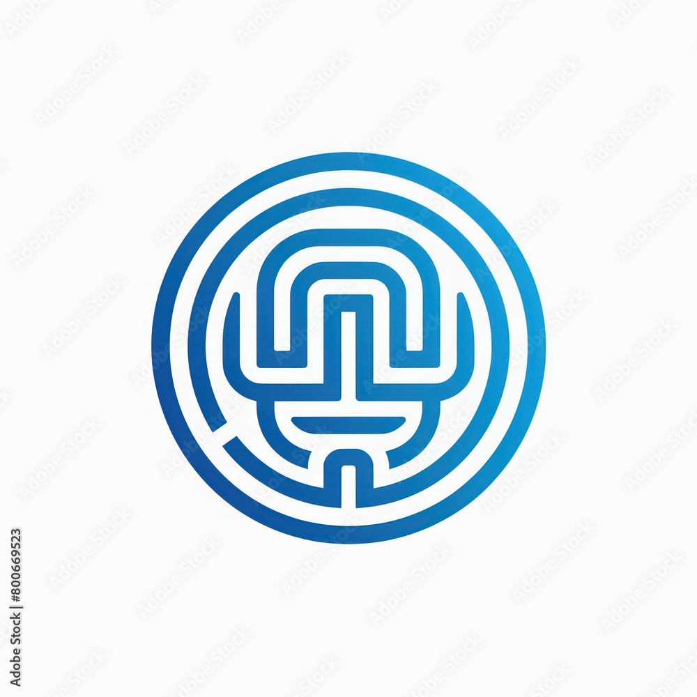 minimal symbol of a labyrinth in blue shade and flat design in white background
minimal symbol of a labyrinth in blue shade and flat design in white background