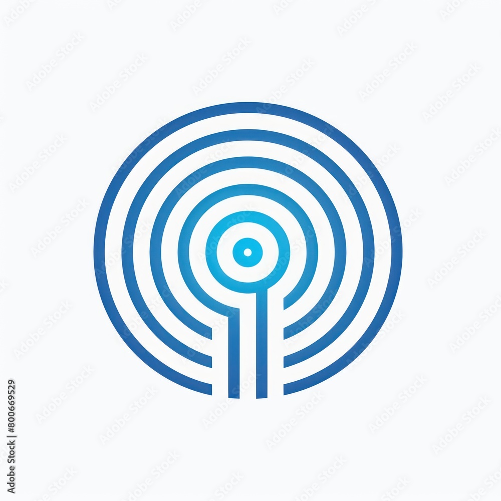 minimal symbol of a labyrinth in blue shade and flat design in white background
minimal symbol of a labyrinth in blue shade and flat design in white background