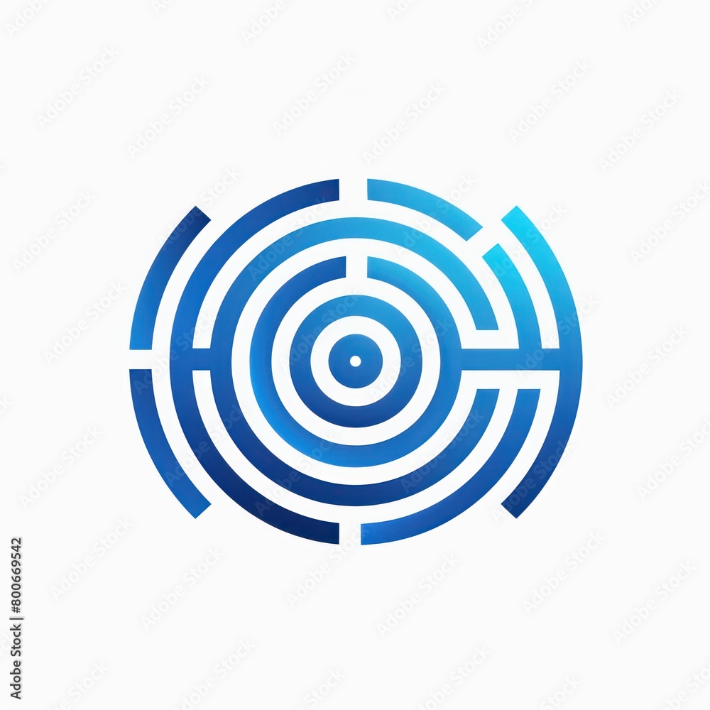 minimal symbol of a labyrinth in blue shade and flat design in white background
minimal symbol of a labyrinth in blue shade and flat design in white background