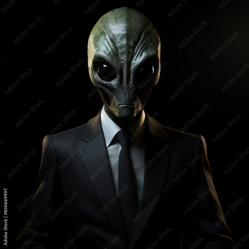Mysterious Alien Businessman in Suit Mysterious Alien Businessman in Suit