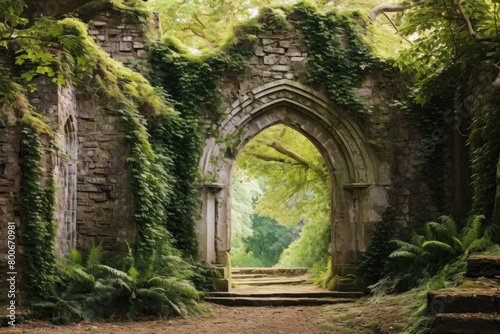 Enchanting Archway in Lush Forest Landscape