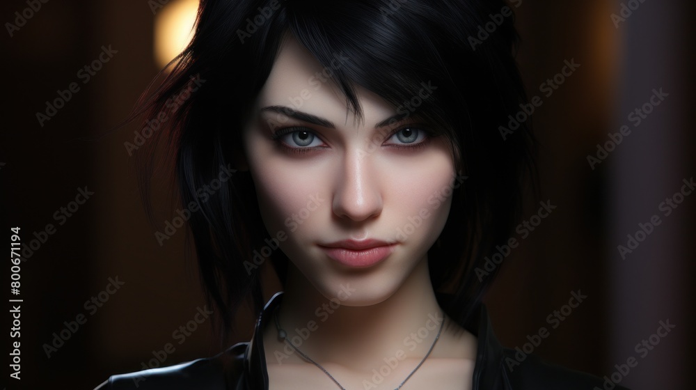 Intense Gaze of a Mysterious Woman Intense Gaze of a Mysterious Woman