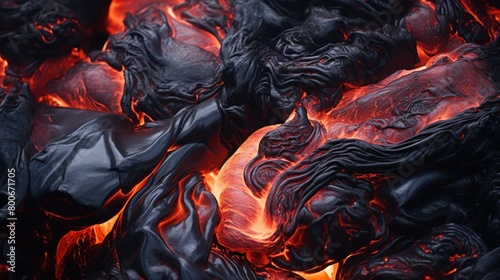 Fiery Volcanic Eruption Texture