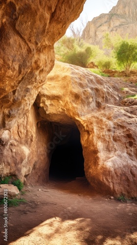Scenic Desert Cave Entrance