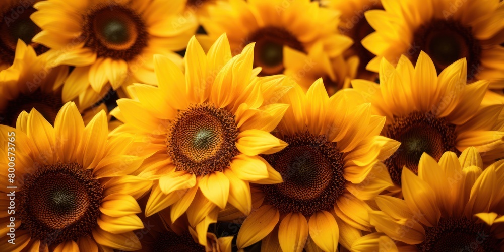 Fototapeta premium Vibrant Sunflower Field