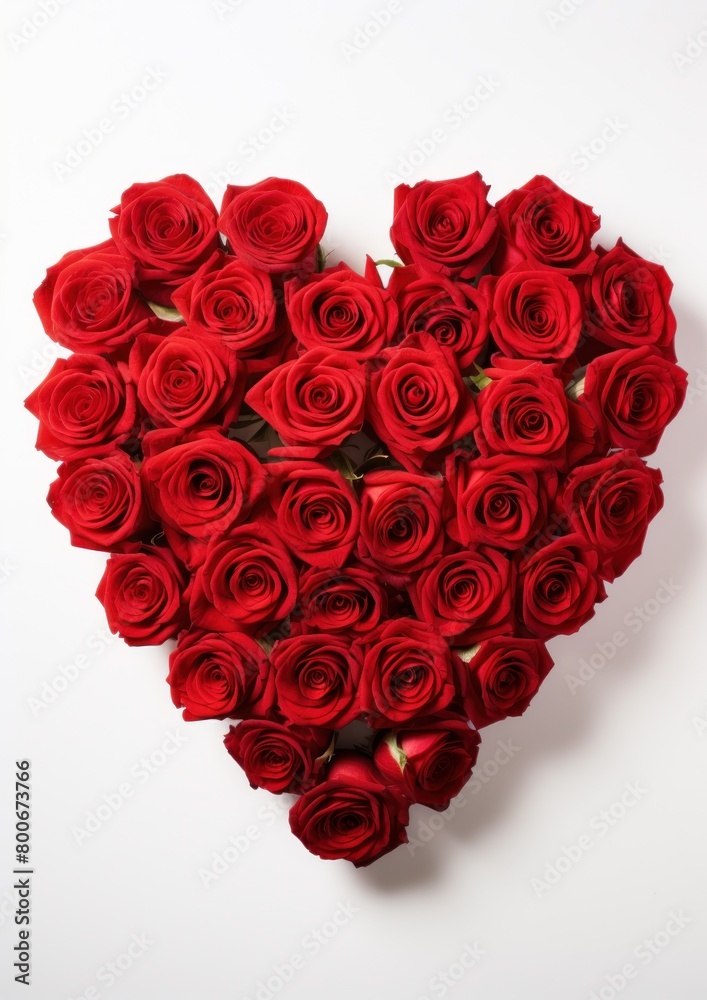 Heart-shaped arrangement of red roses Heart-shaped arrangement of red roses