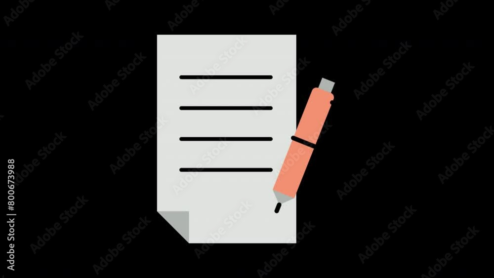 contract animation with looping , 4k resolution, and Alpha Channel contract animation with looping , 4k resolution, and Alpha Channel
