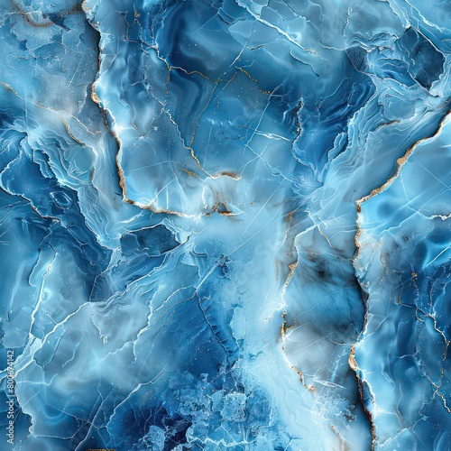 Wallpaper Mural Marble texture in blue and white neon color Torontodigital.ca