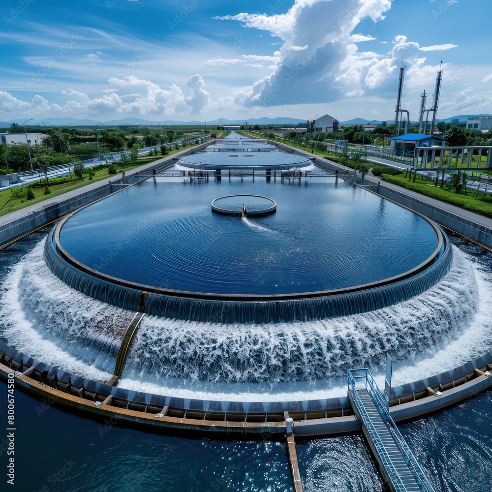 modern station of water and wastewater treatment  