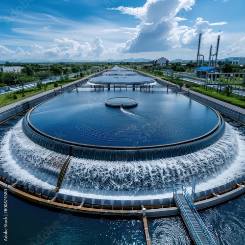 modern station of water and wastewater treatment  